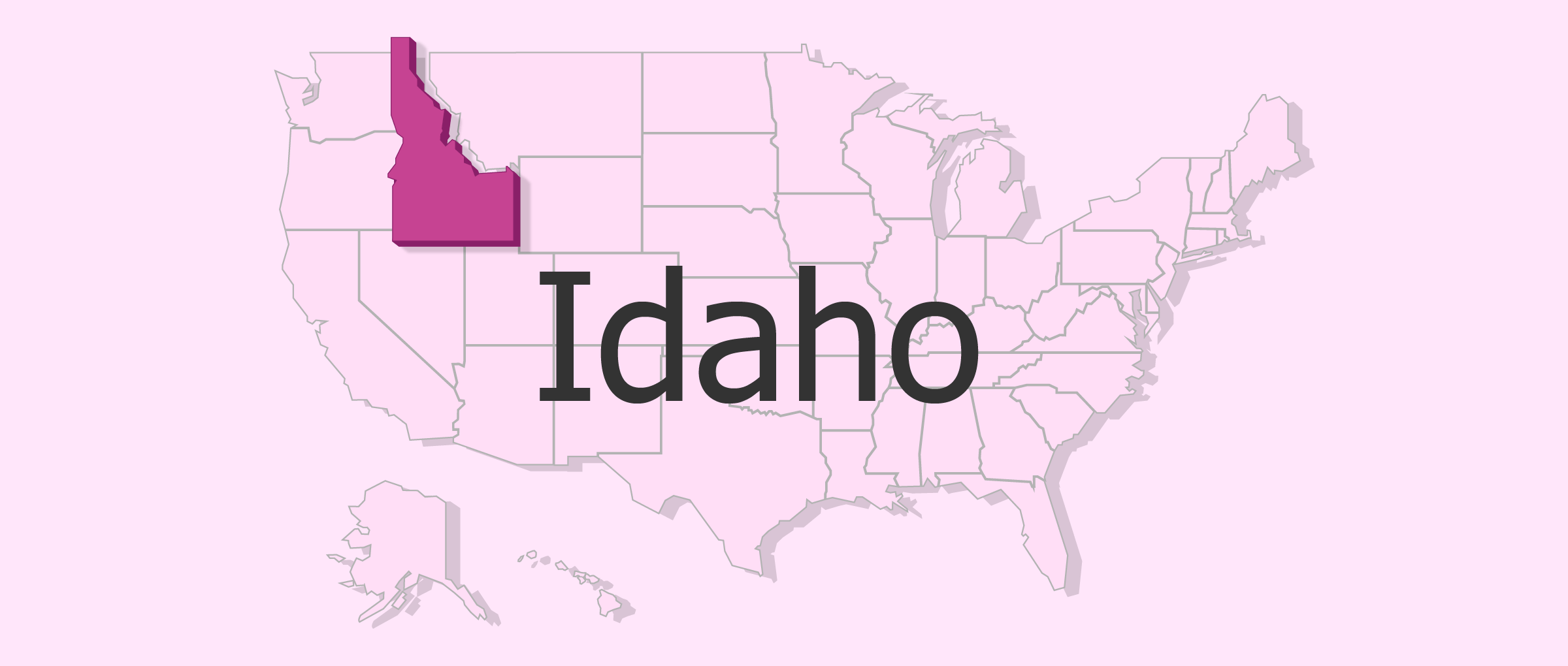 Ubicación de Idaho en el mapa de EE.UU.
